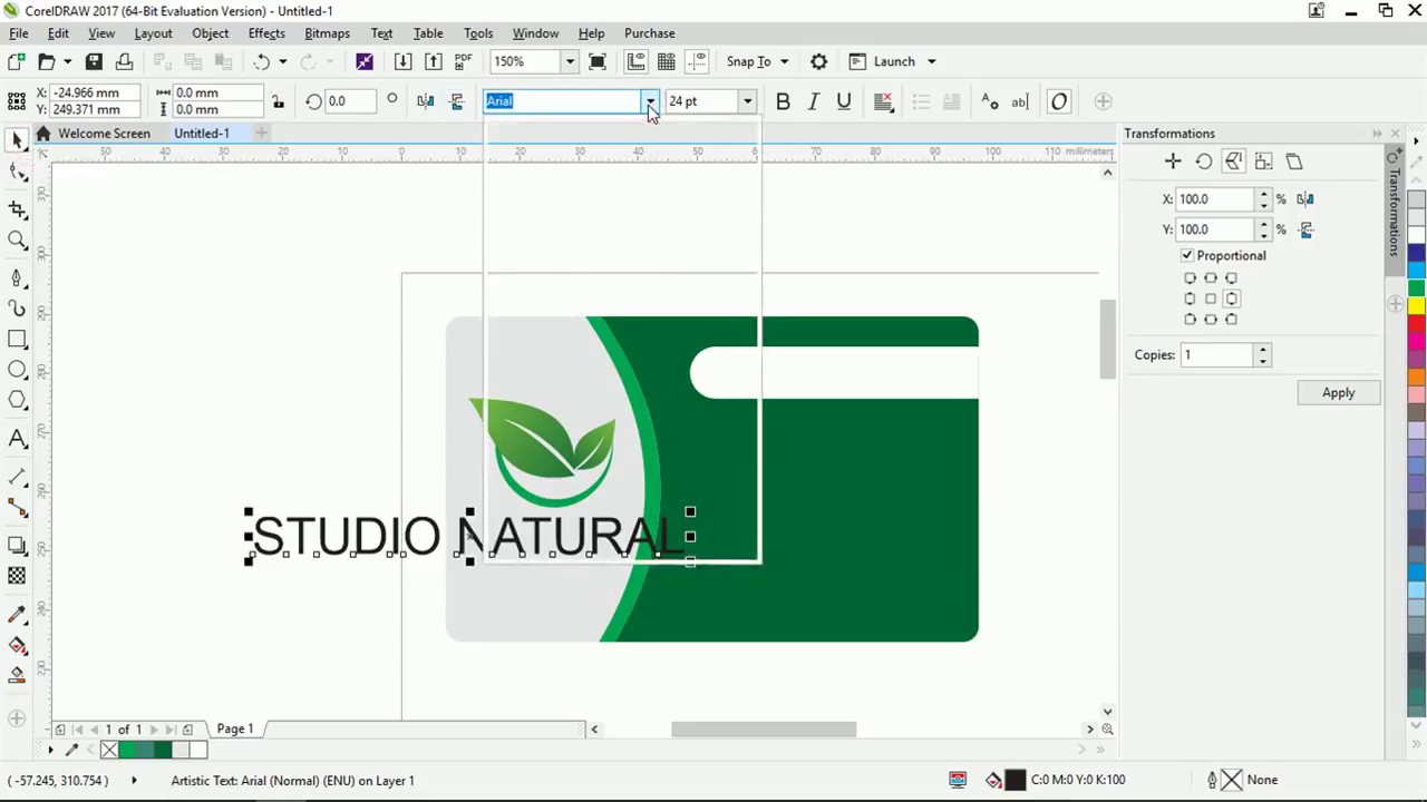 Membuat kartu nama sederhana di Coreldraw
