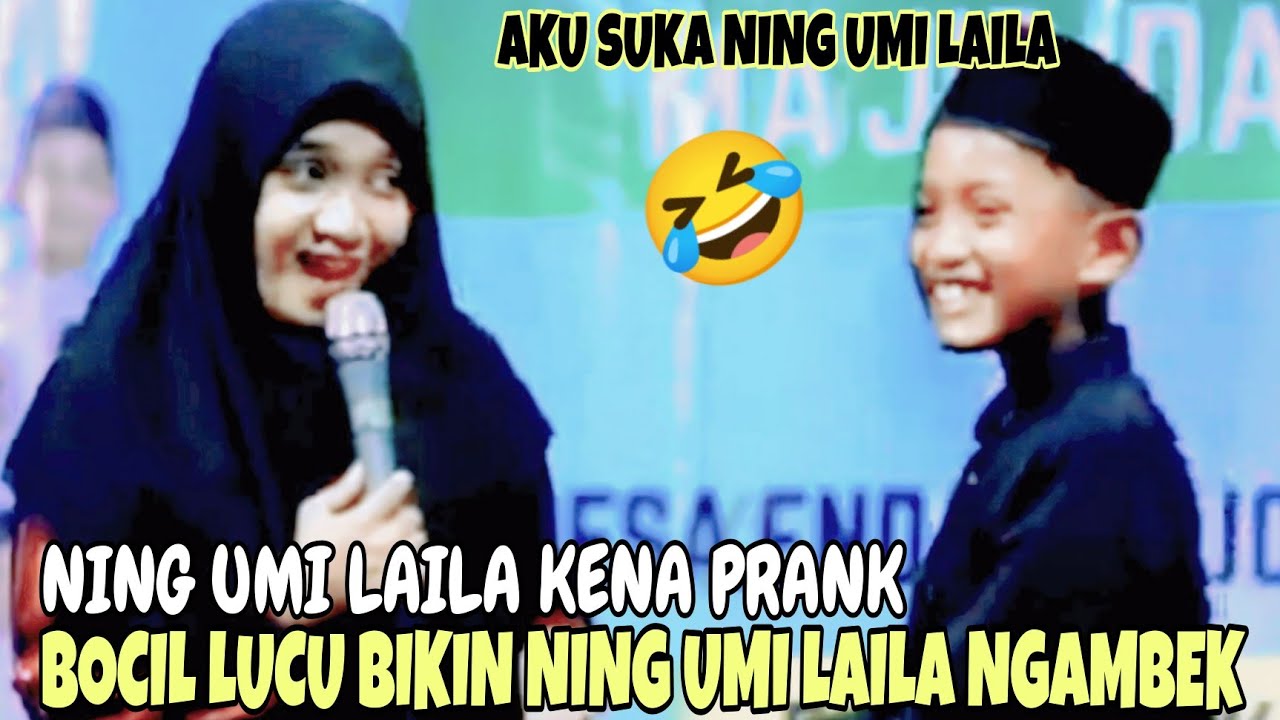 NING UMI LAILA NGAMBEK KENA PRANK ADEK ZAKI BOCAH LUCU ~ PENGAJIAN & SHOLAWATAN NING UMI LAILA