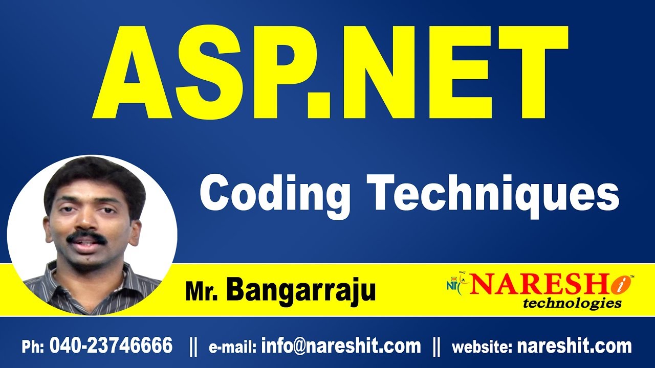 ASP.NET Coding Techniques | ASP.NET Tutorials | Mr.Bangar Raju