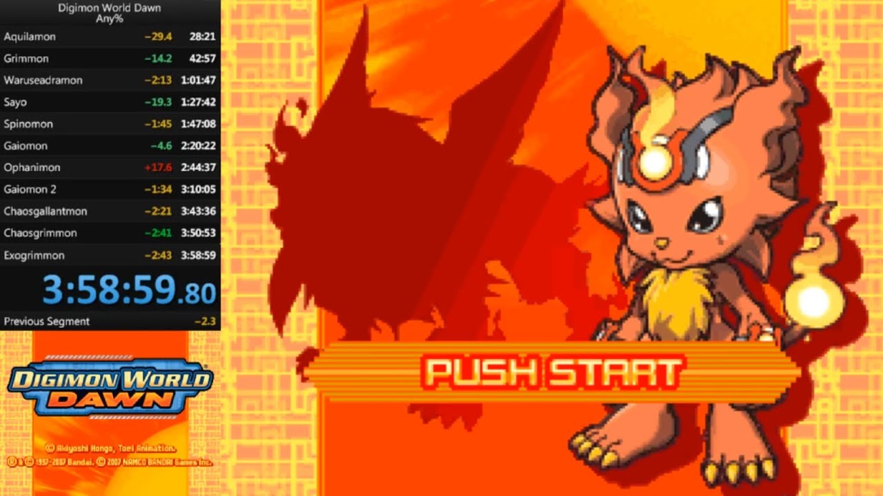 Digimon World Dawn any% speedrun - 3:58:59 (WR)