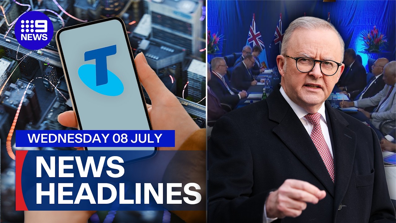 Nationwide Telstra mobile network outage; Albanese's Pacific Rugby diplomacy | 9 News Australia
