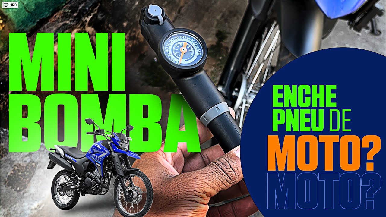 MINI BOMBA ENCHE PNEU DE MOTO? | Bomba de Bicicleta