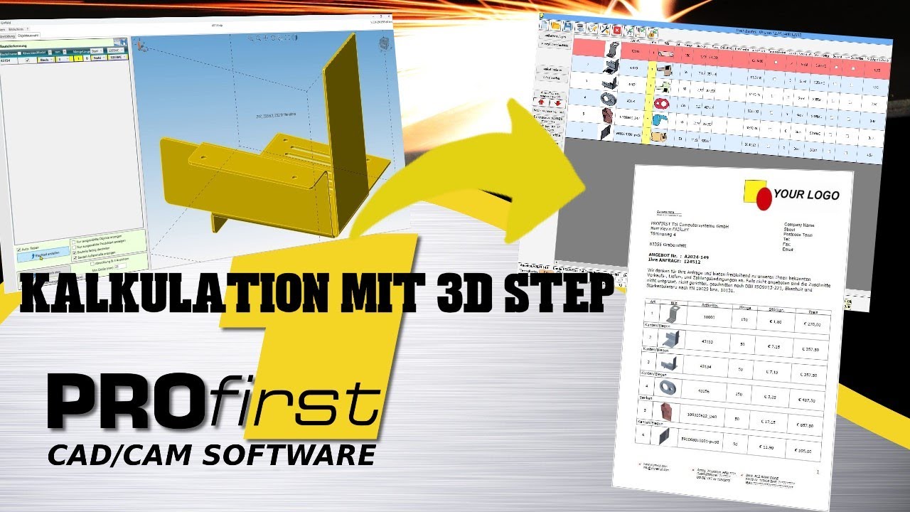 KALKULATION der Einzelteile im STEP Format