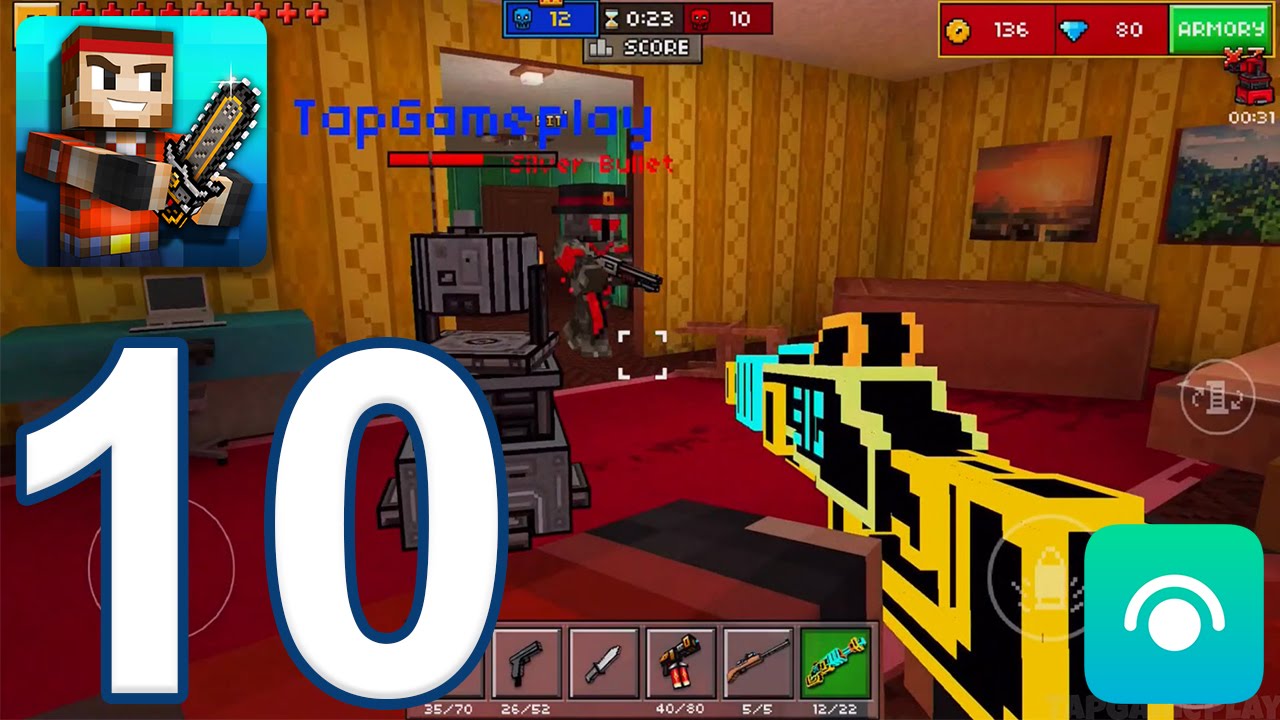 Pixel Gun 3D - Gameplay Walkthrough Part 10 - Team Fight (iOS, Android)