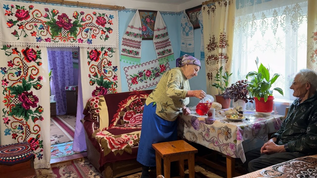80-Year-Old Grandparents Living the Old Way 🏡 | Baking Bread, Gardening & Mountain Life 🌄