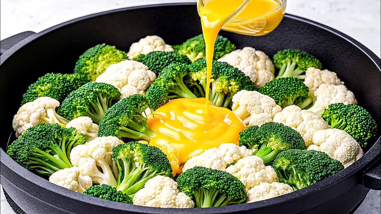 Ich habe Brokkoli und Blumenkohl noch nie so lecker gegessen! Abendessen in 15 Minuten.