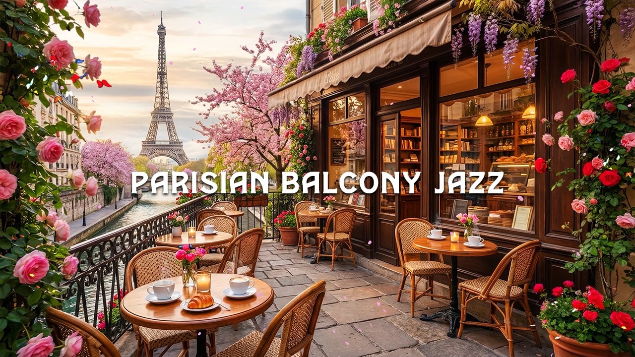 Parisian Balcony Jazz at Sunset ☕ Smooth Jazz Instrumental Music for Study, Focus & Calm
