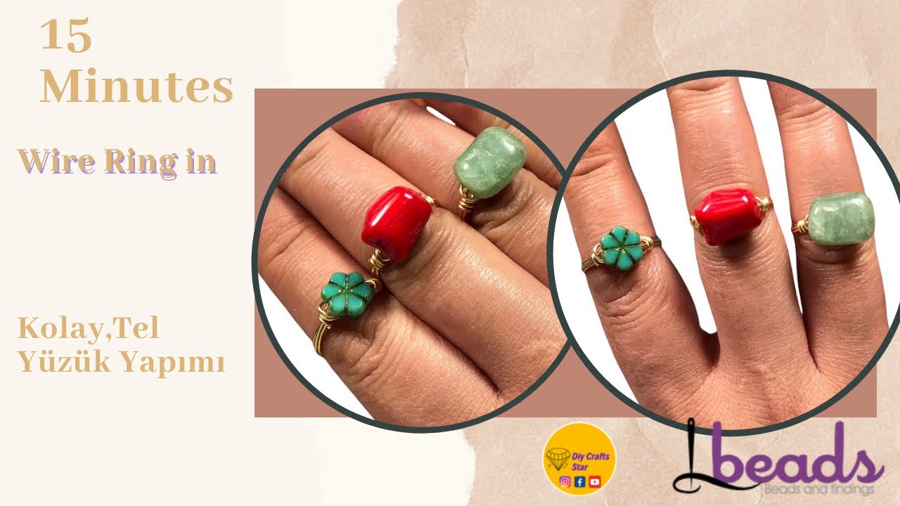Tel ile Şahane Yüzük Yapımı 15 dakikada - Ring Making with Fabulous Wire in 15 Minutes