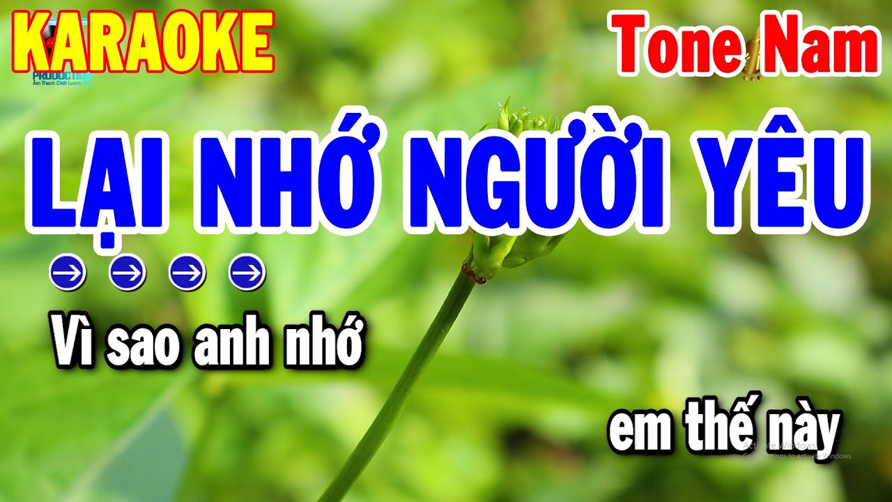 Karaoke Lại Nhớ Người Yêu Tone Nam Nhạc Sống Rumba Dễ Hát | Thanh Hải