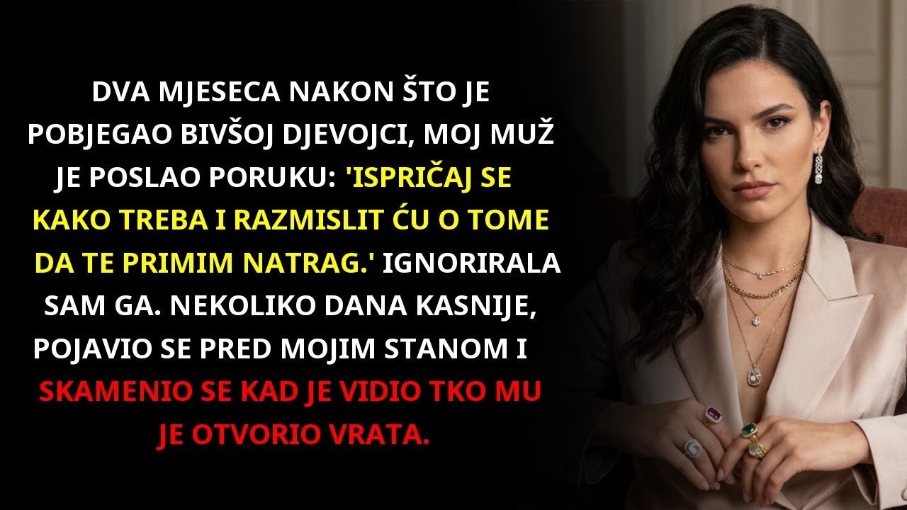 Muž me ostavio zbog bivše; Dva mjeseca kasnije, kad se vratio, zatekao je svog šefa kod mene...