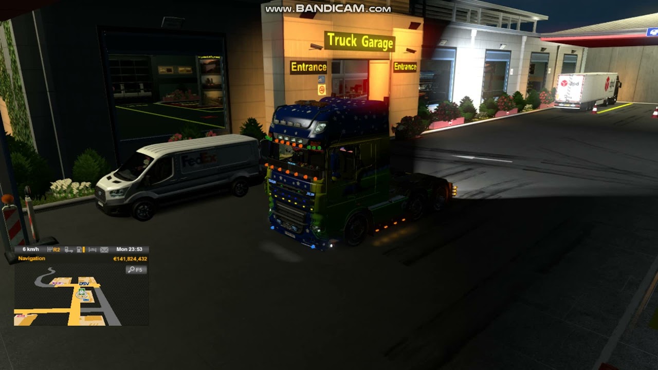 eurotrucks2 DAF XF 105 Open pipe Turbo spool sound MOD 1.37+