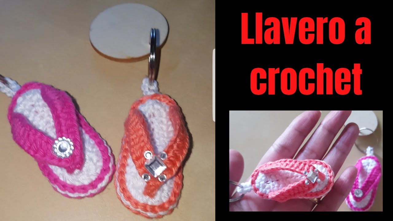 #llaverosandalia #crochet #principiantes                        Llavero a crochet para principiantes