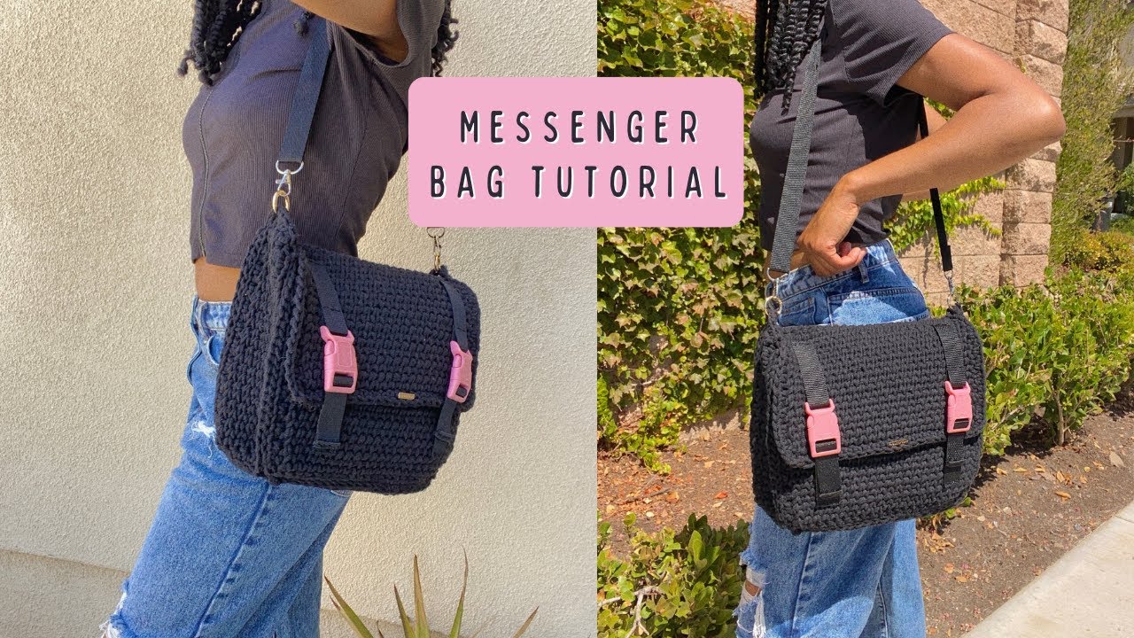 how to crochet a messenger bag | tutorial