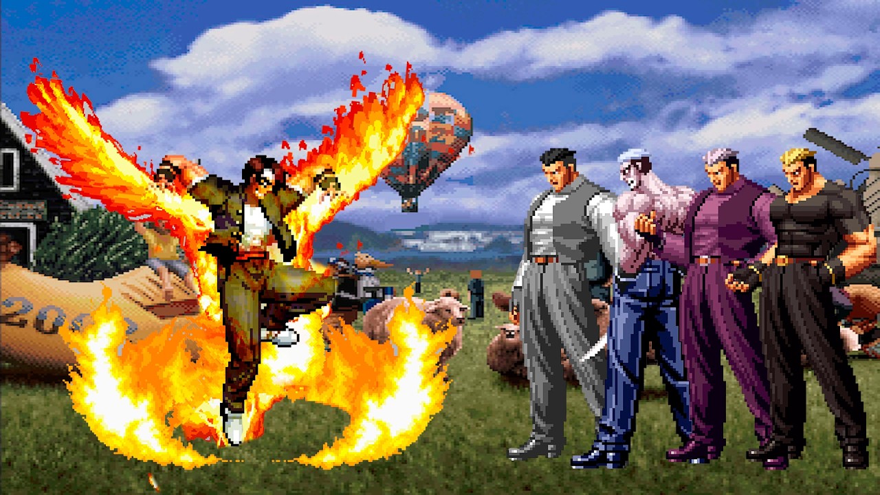 [KOF Mugen] Kyo-666 vs Ryuji Yamazaki Team