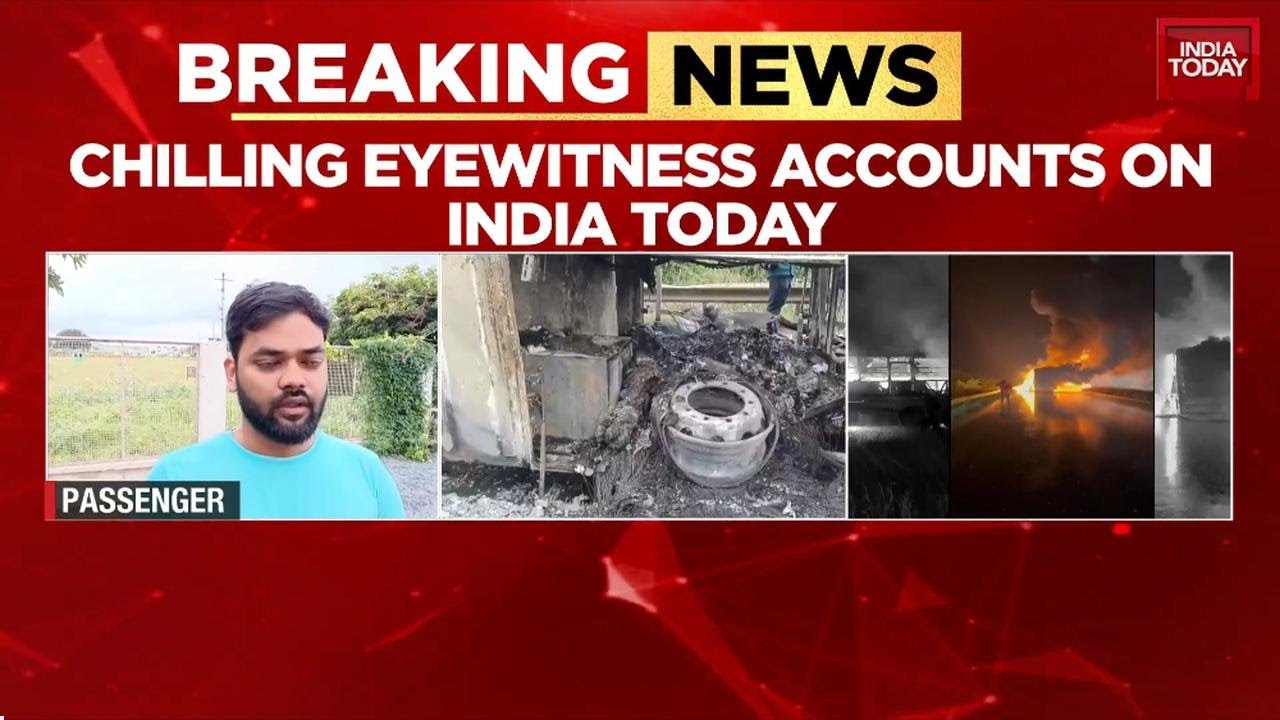 Andhra Bus Fire Tragedy: Passengers Charred 20 Killed in Fiery Crash on NH44 | India Today News