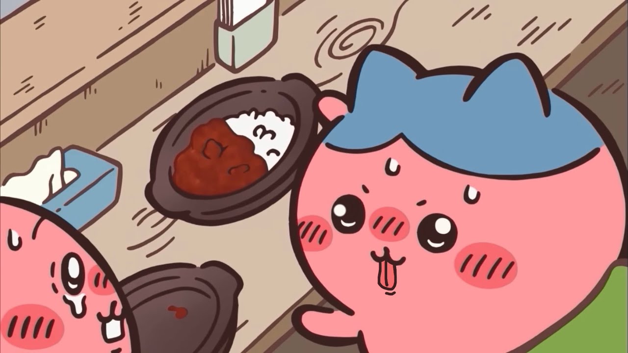 【ちいかわ】ハチワレの激辛カレーをちいかわに食べさせるってコト！？