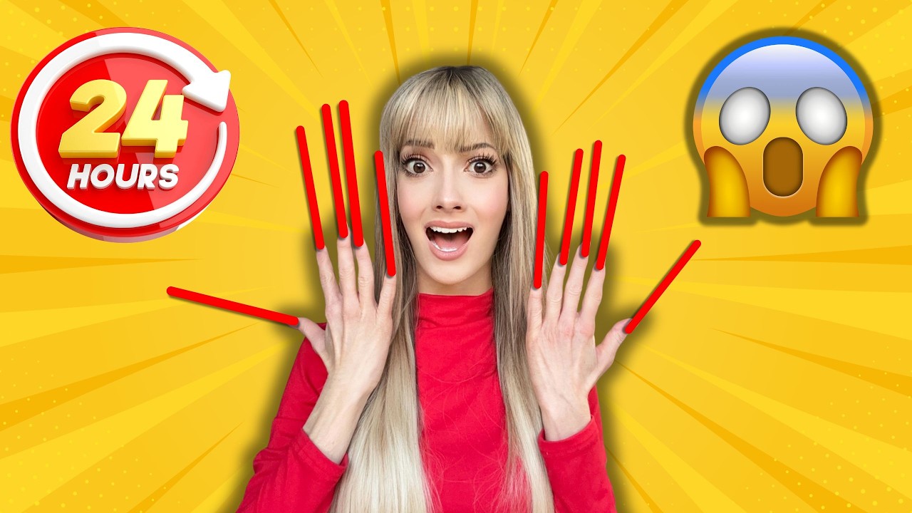 24 ÓRA 😱 XXL körmökkel! (megbámultak...🤣)