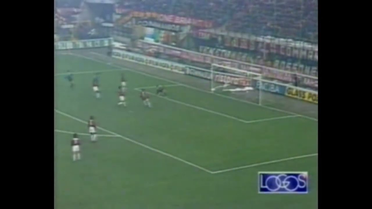 Milan-Inter 0-1  1995-96 con gol vittoria di Branca - 10 Marzo 1996