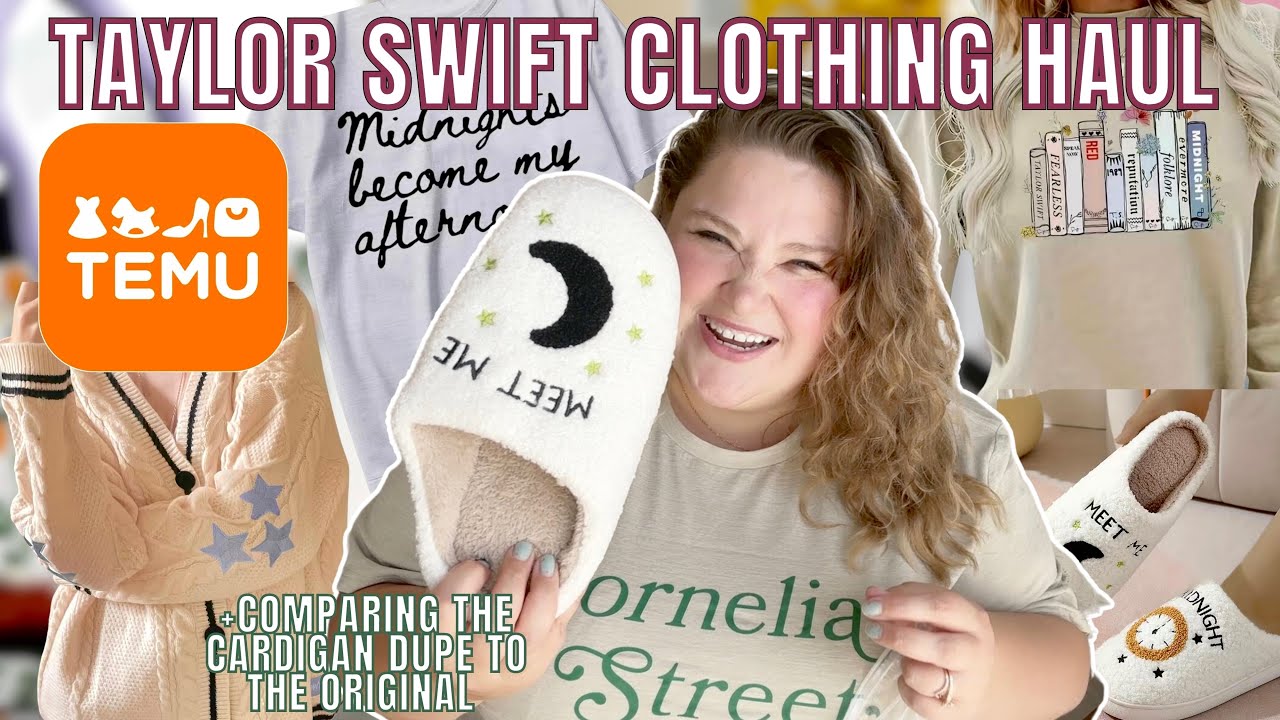 TAYLOR SWIFT CLOTHING HAUL | TEMU FINDS THAT ARE TAYLOR SWIFT INSPIRED | Cardigan Dupe Comparison