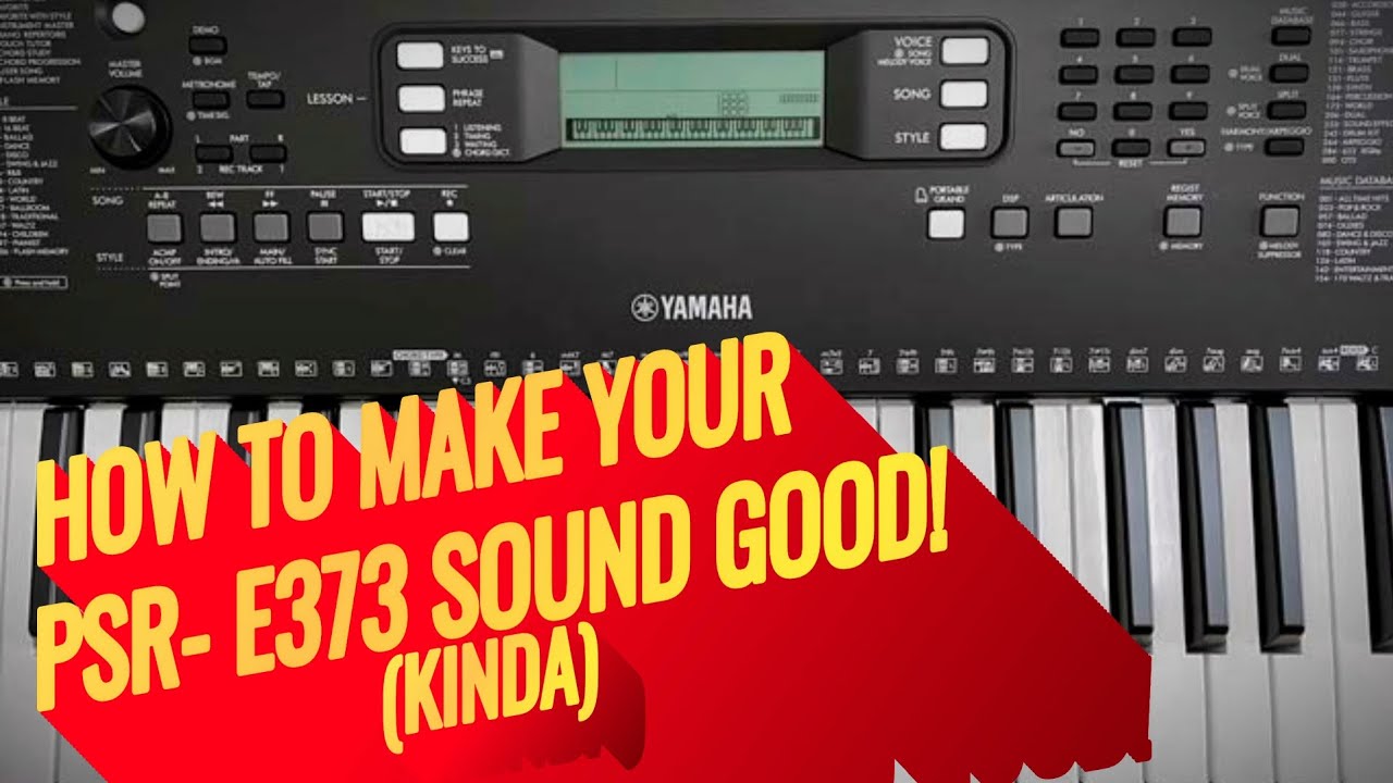 How to make your PSR- E373 sound better!