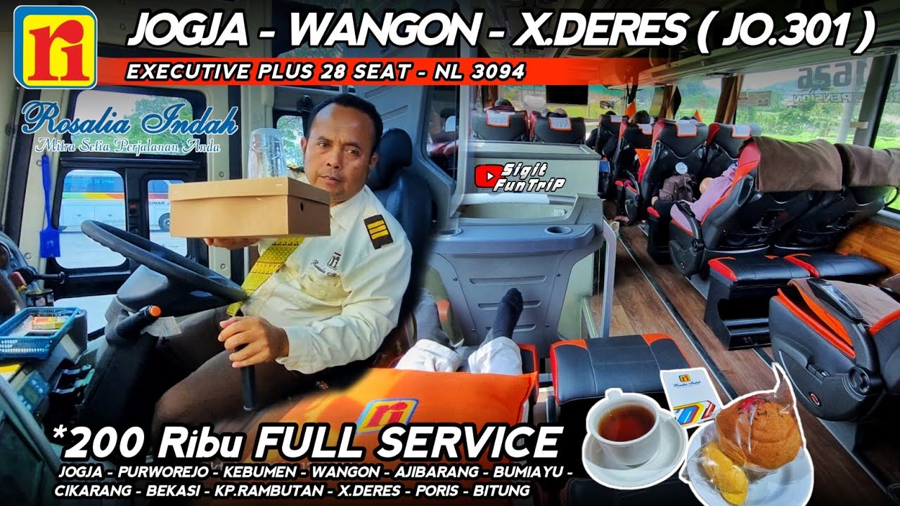 Wah Baru Naik Langsung Dikasih Nasi Kotak ‼️ Trip BUS ROSALIA INDAH 3094 🏁 Terminal WANGON~X.DERES 🔥