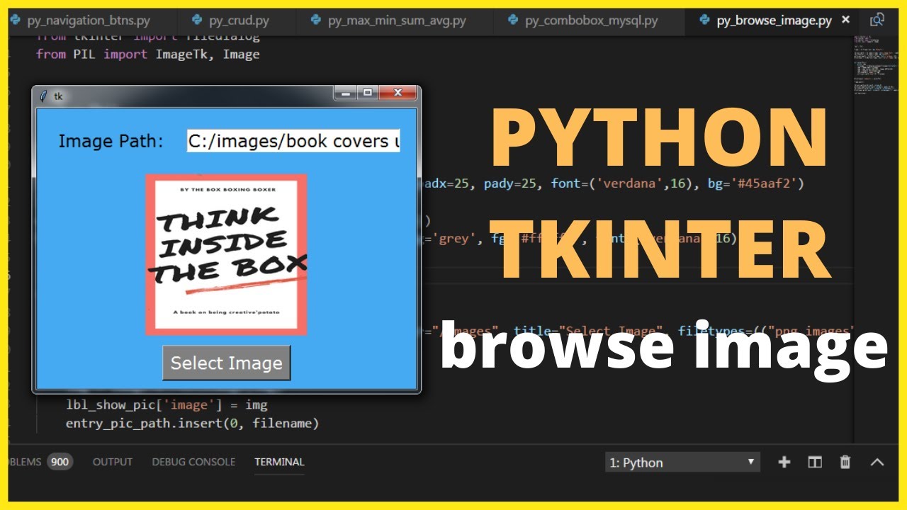 Python - How To Browse and Display Image in a label Using Filedialog In Tkinter [ With Source Code ]