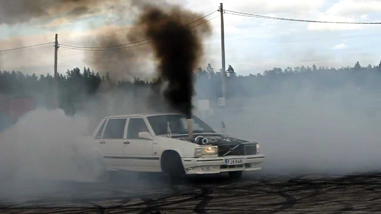 Volvo 740 Turbo Diesel OM606 Burnout