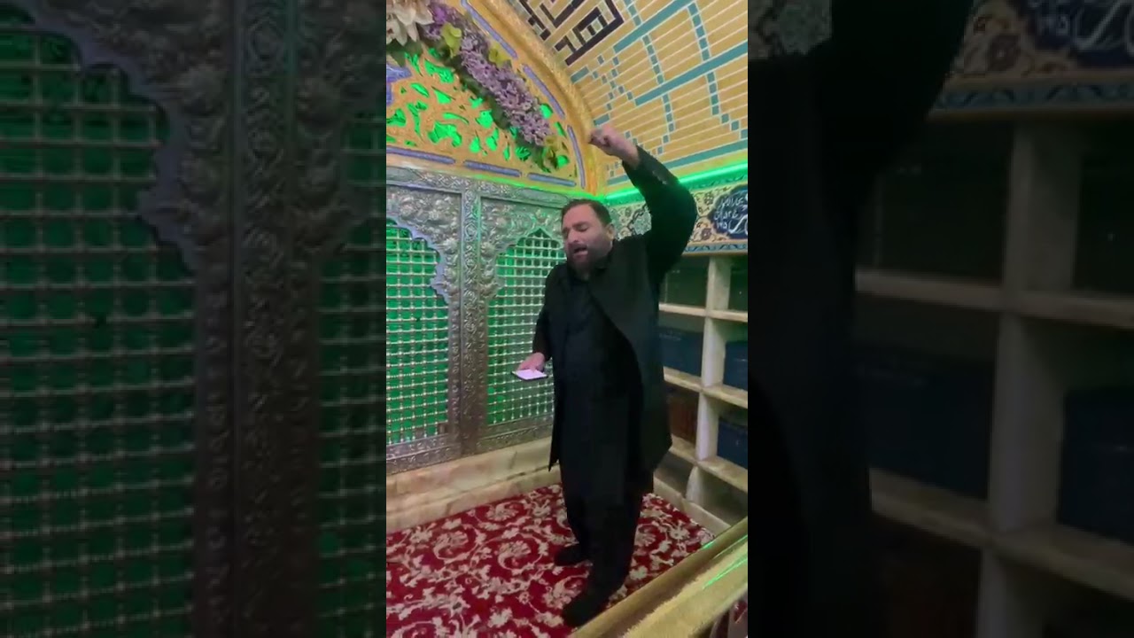 Caption:JANAB SHAHID BALTISTANI at Maqaam e Ghaibat e Imam e Zamana ajtf 🥺😍Mola Slamat Rakhy 