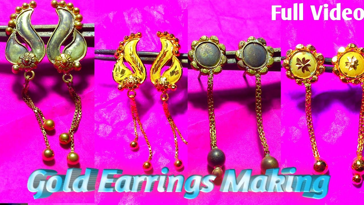 Gold Earrings: How They're Made | Handmade Jewelry Making | Gold Workshop