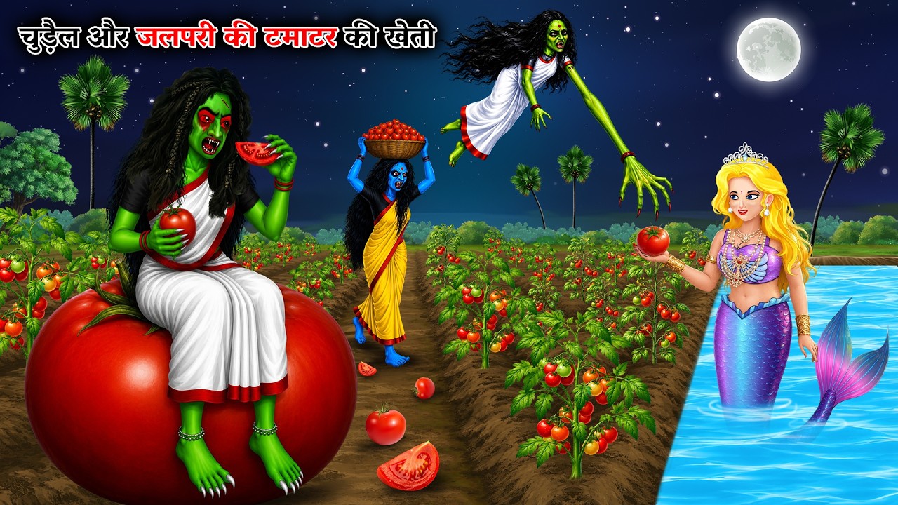 चुड़ैल और जलपरी की टमाटर की खेती  | Chudail Aur Jalpari Ki Tamatar Ki Kheti | Chudail Jalpari Story
