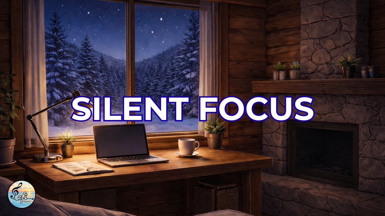 Silent Winter Cabin ❄️ Lofi for Deep Focus & Study 📚 [ 2H ]