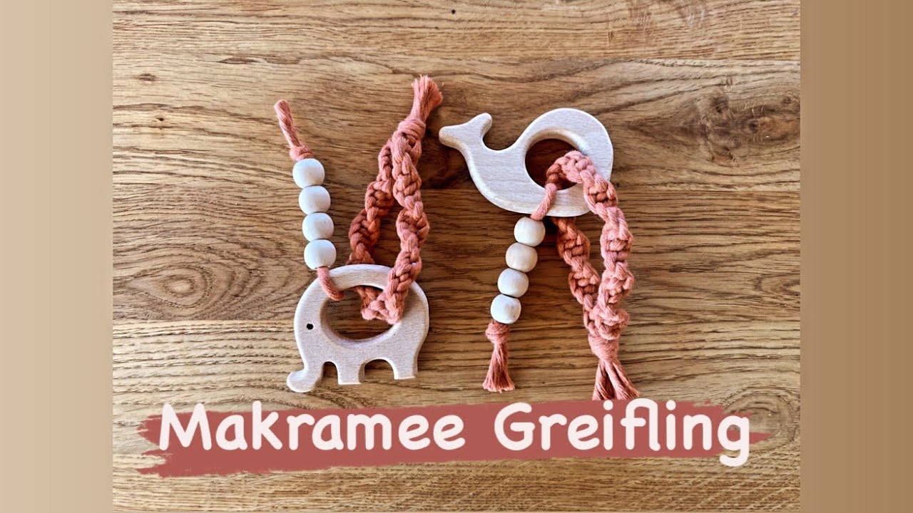 Makramee Greifling Greifring Beißring Anleitung | Macrame Teething Ring  DIY