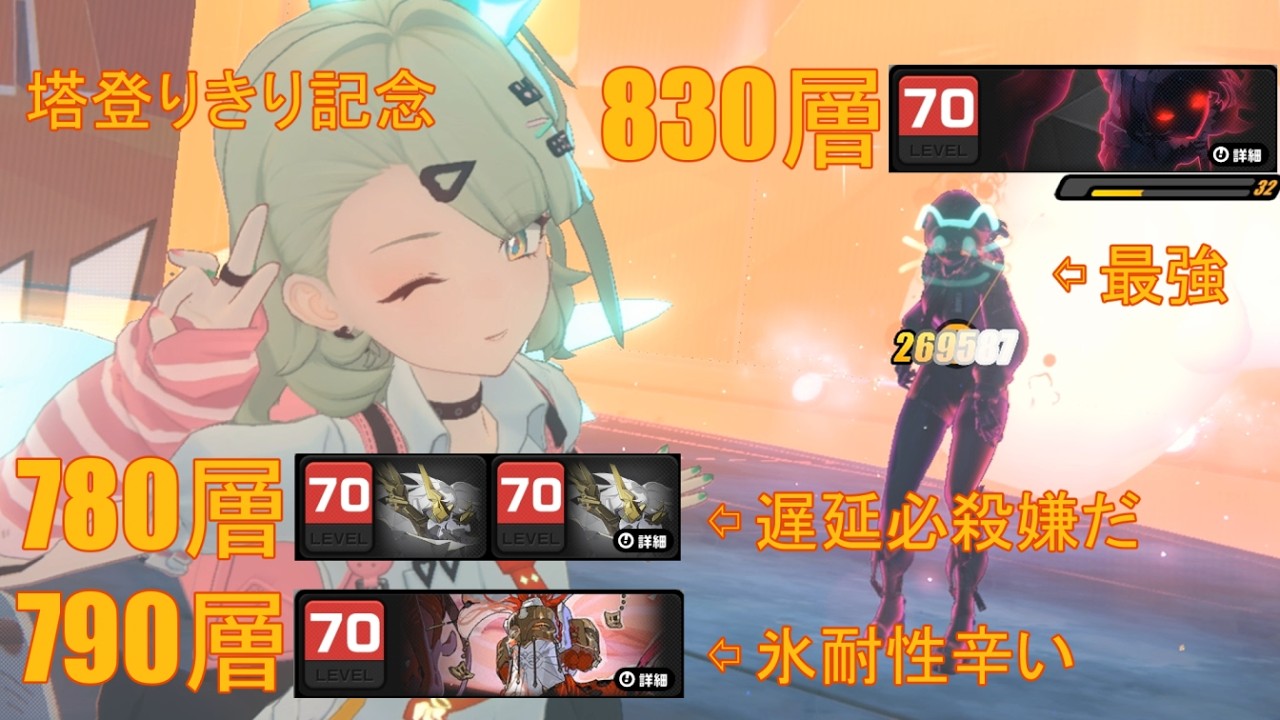 【ZZZ/ゼンゼロ(v2.6)】新塔 ノーダメージクリア(パリクス、司祭、影ジェーン)【謎の詰合せ】
