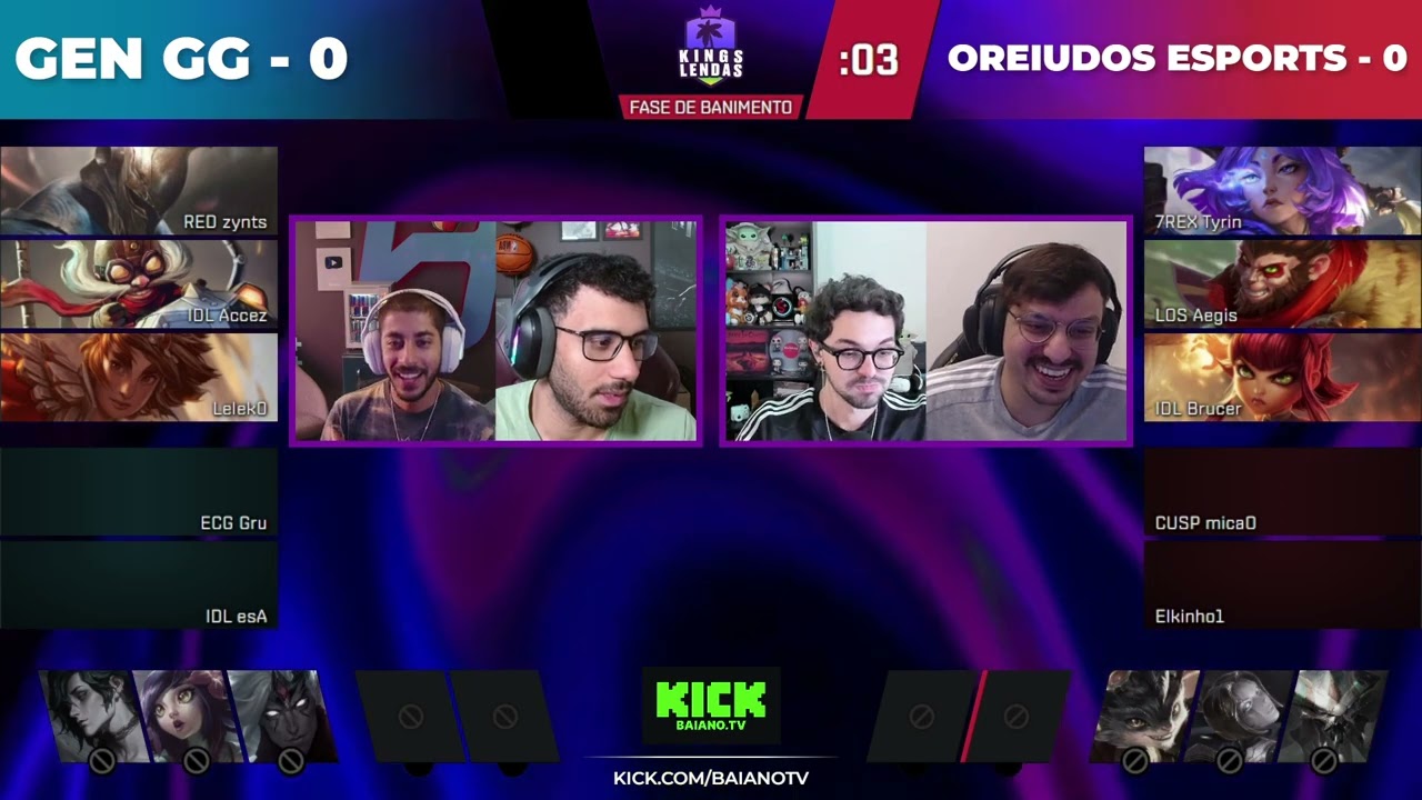 GENGG x OREIA | MD1 - Kings lendas - Dia 1 | Ilha das lendas