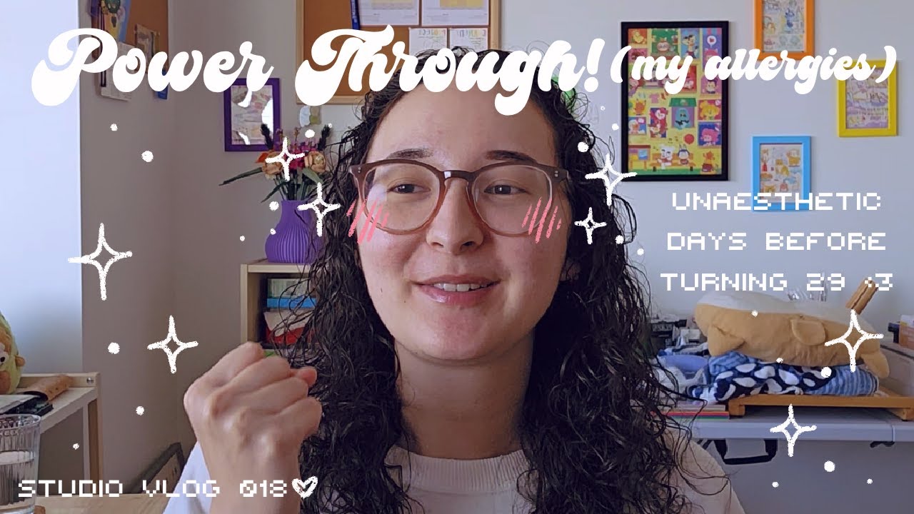 studio vlog 018 ♡ | last couple days before turning 29 - icon ideas, failed sketches, and allergies