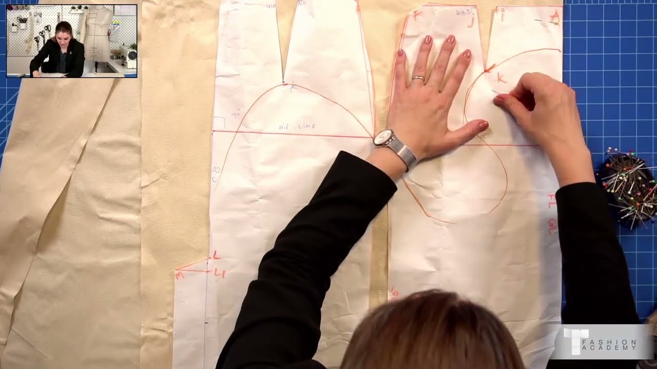 Lesson 1 - Version 2: Drafting a calico skirt base using standard pattern block