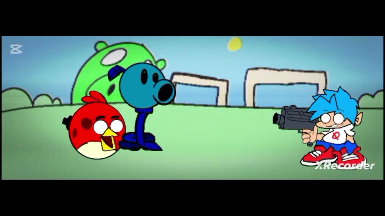 Pibby fnf  Birds and botany vs red and peashooter 