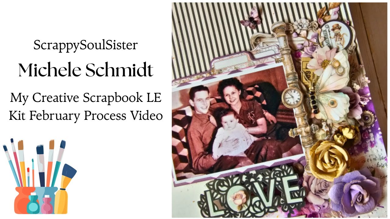 Видео процесса создания набора для скрапбукинга Creative Scrapbook February LE Kit — использовани...