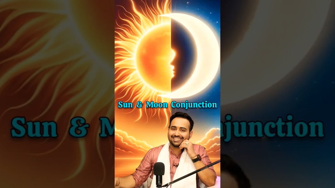 Moon 🌕 and Sun ☀️ Conjunction in Birth Chart Horoscope Explained by Arun Pandit Ji #sun #moon
