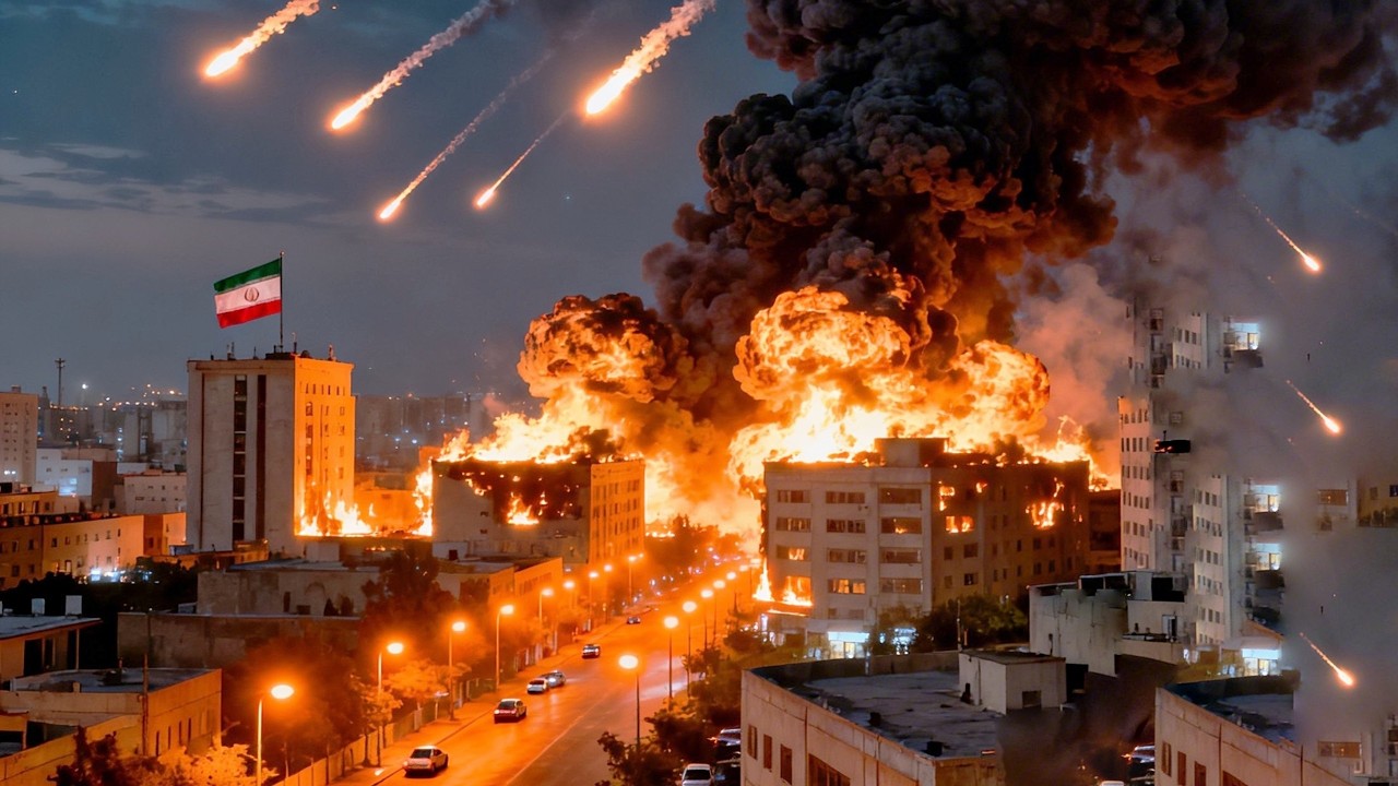 1 hour ago: situation in Tehran city, Iran looks like hell, look what happened!