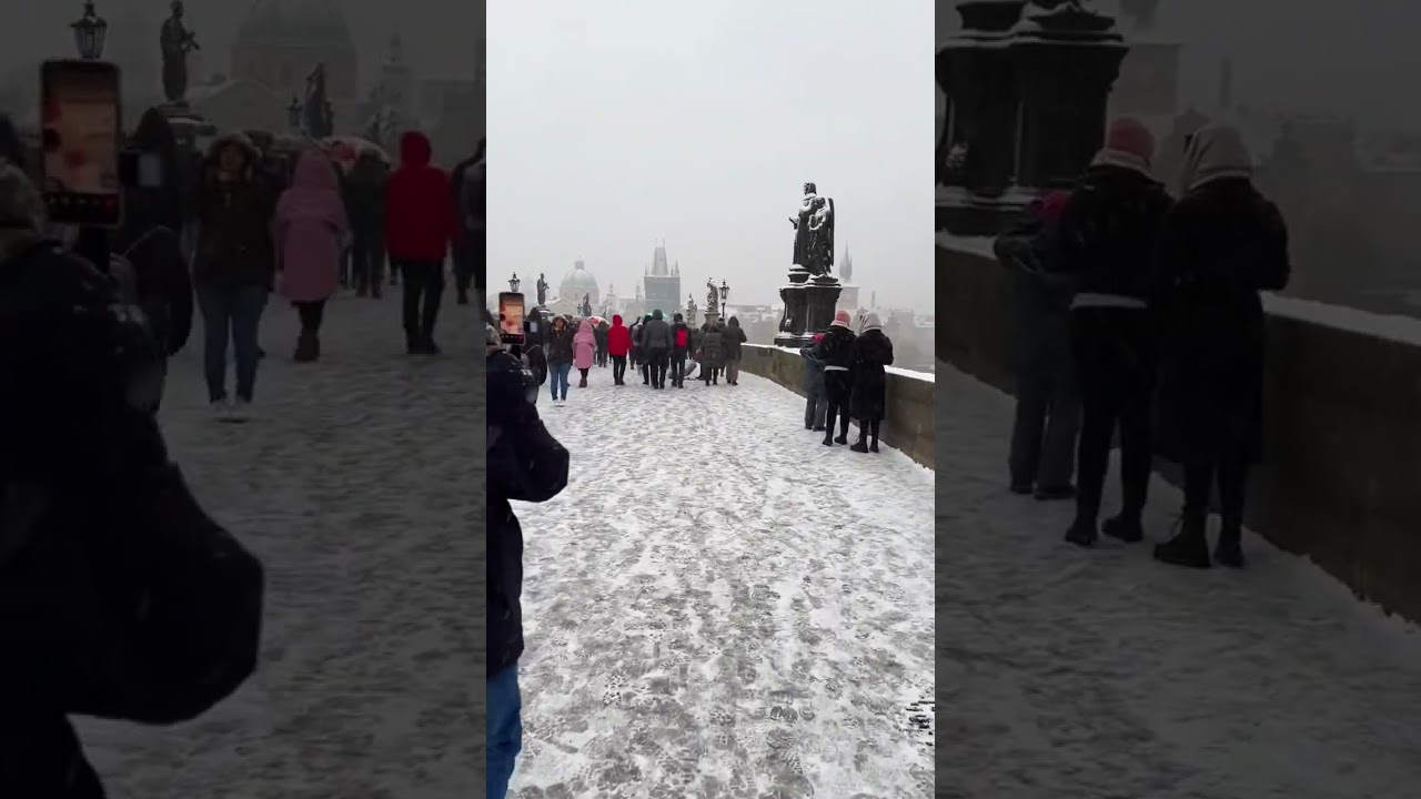 Charles Bridge Prague on foot