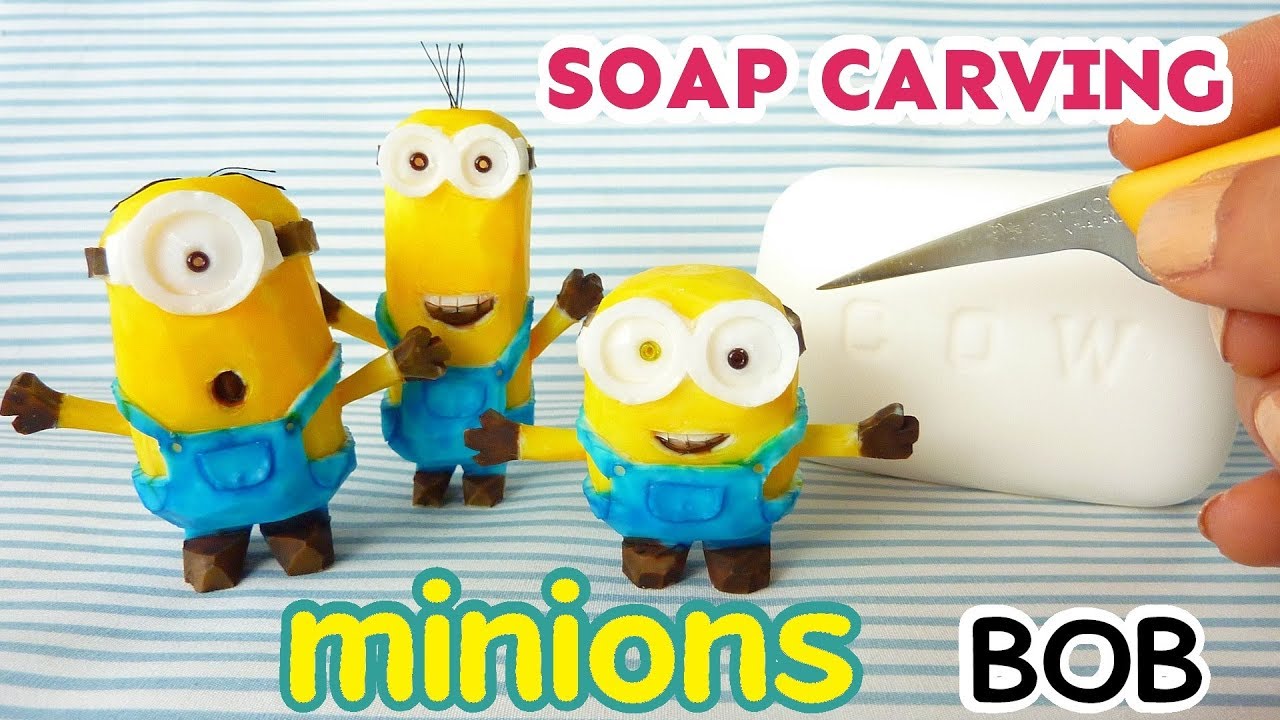 SOAP CARVING| minion BOB | How to carve and paint | DIY | ASMR | Satisfying|