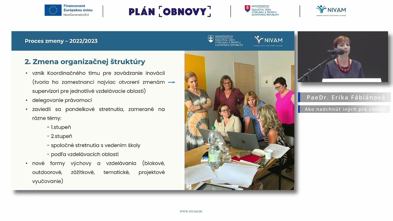 Ako nadchnúť iných pre zmeny – Erika Fabiánová, Základná škola, Pionierov 1, Rožňava