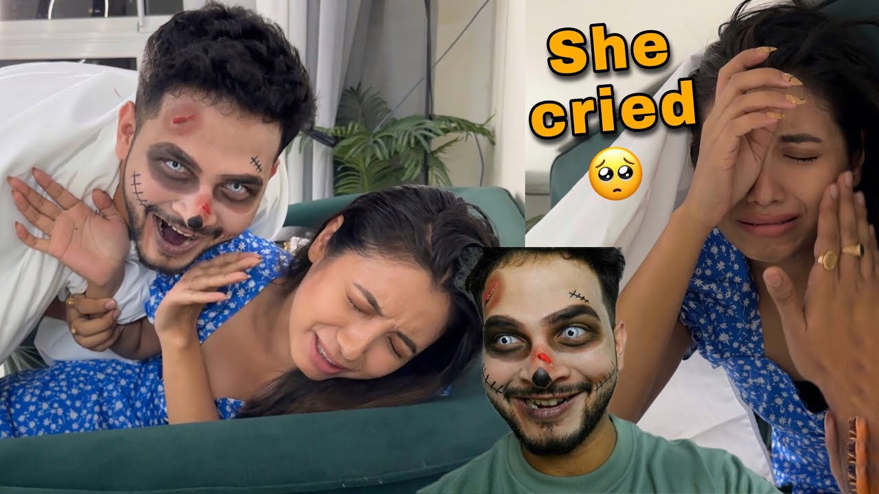 PRANK- Ghost prank on my girlfriend || She cried? 🥺