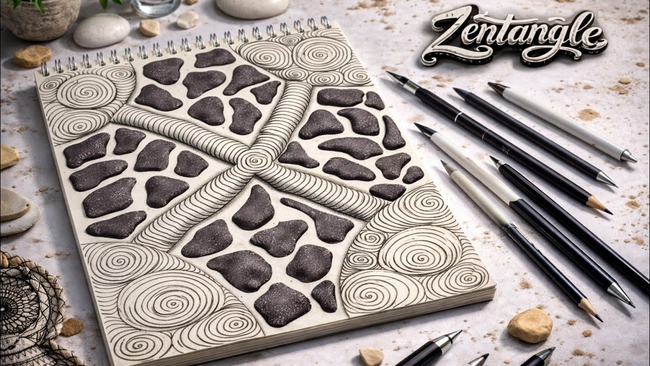 Flat Paper? Think Again! The 3D Zentangle That Tricks Your Eyes