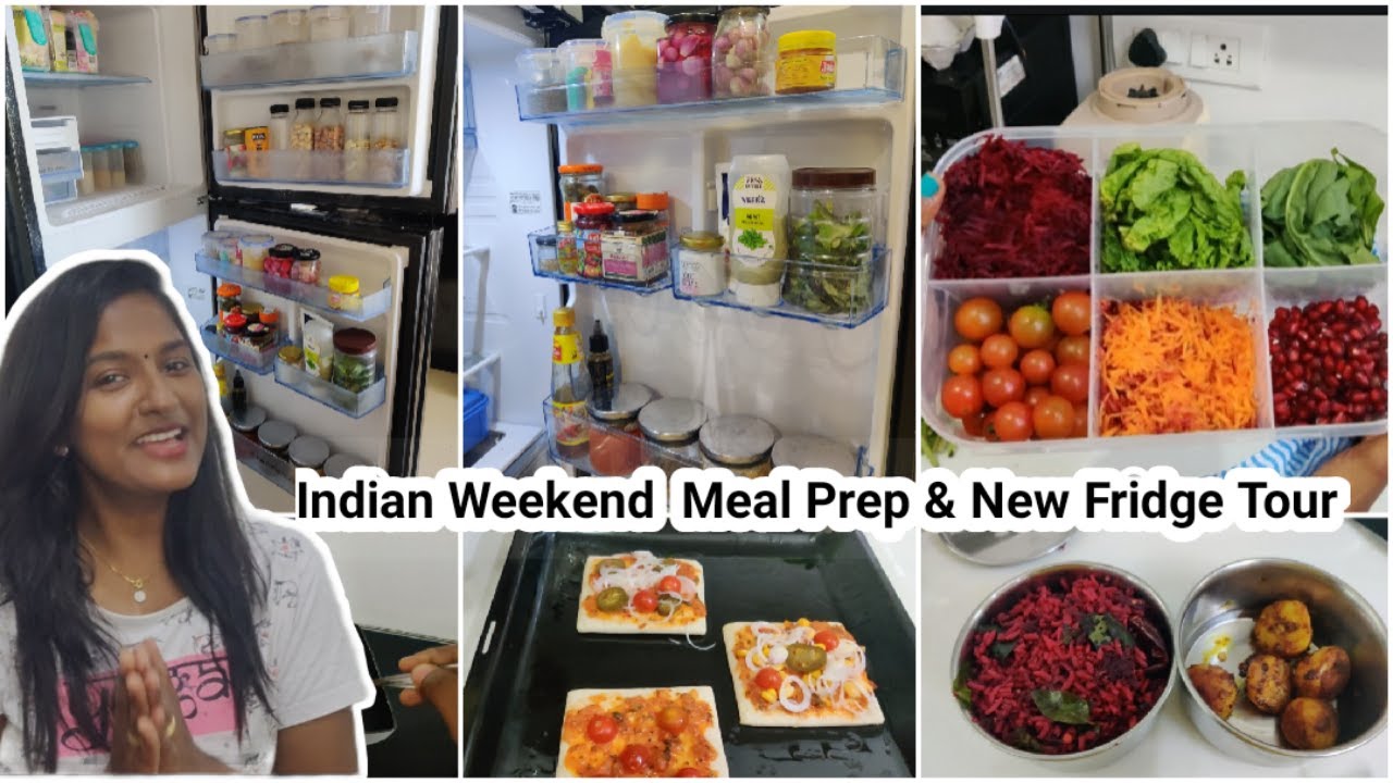 Vlog 59-INDIAN FRIDGE TOUR - 2022 | EASY MEAL PREP FOR A WEEK | #DIML Small Fridge Organization|