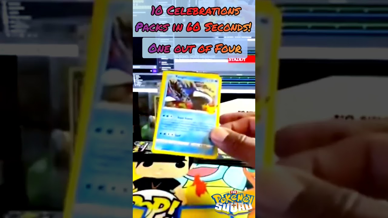 Celebrations ETB Opening! 10 Packs in 60 Seconds! 1/4 Pokemon Leak! 25th Anniversary! PTCG Trending