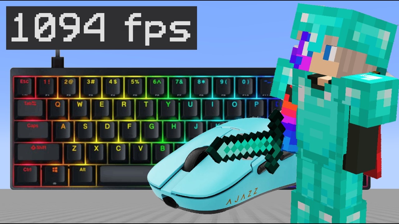 Minecraft 1vs1 Keyboard and Mouse Sounds ASMR