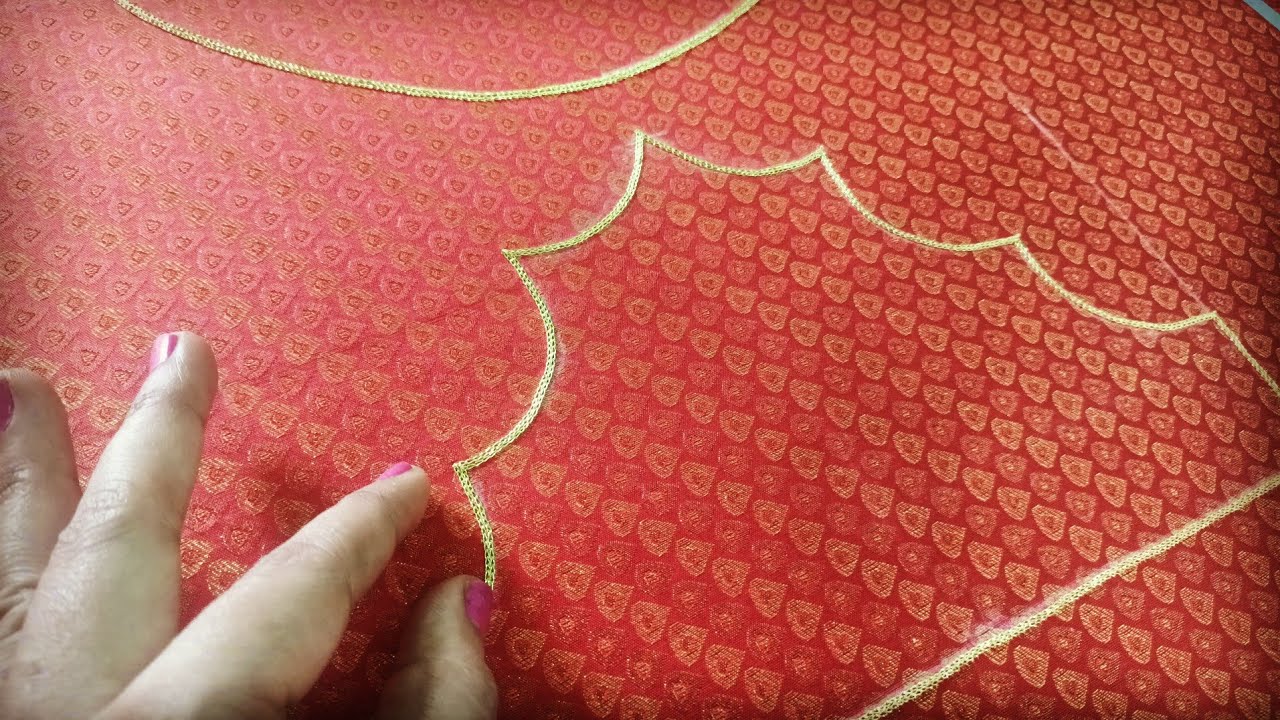 Aari work simple back neck design|Aari work boat neck design|Aari Gallery