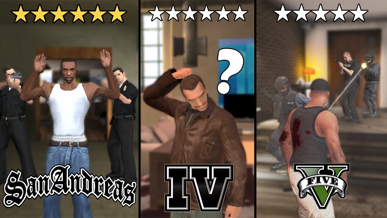 GTA OYUNLARINDA POLİSLER EVİMİZE GİREBİLİR Mİ? | GTA Karşılaştırması